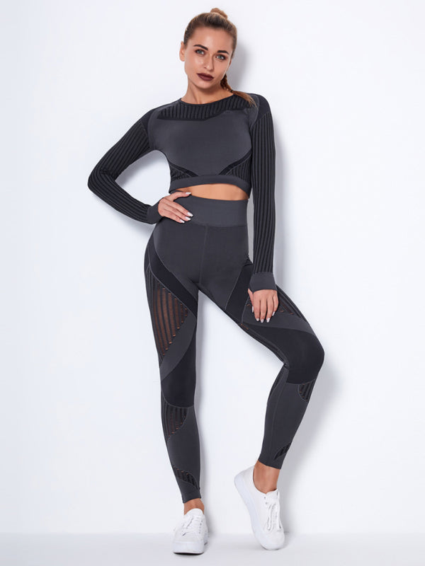 Lea | Naadloos 2-delig Sportset met Structuur-Design
