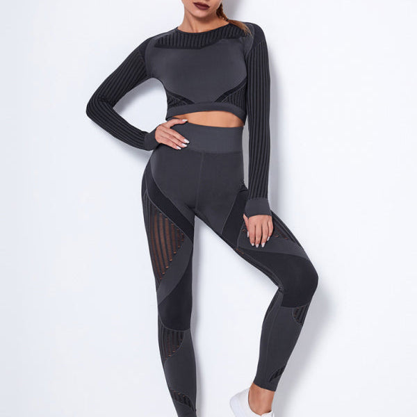 Lea | Naadloos 2-delig Sportset met Structuur-Design