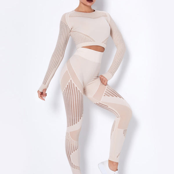 Lea | Naadloos 2-delig Sportset met Structuur-Design