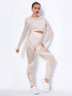 Lea | Naadloos 2-delig Sportset met Structuur-Design
