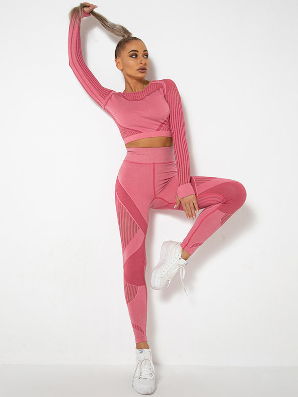 Lea | Naadloos 2-delig Sportset met Structuur-Design