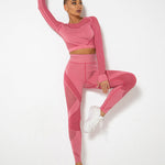 Lea | Naadloos 2-delig Sportset met Structuur-Design