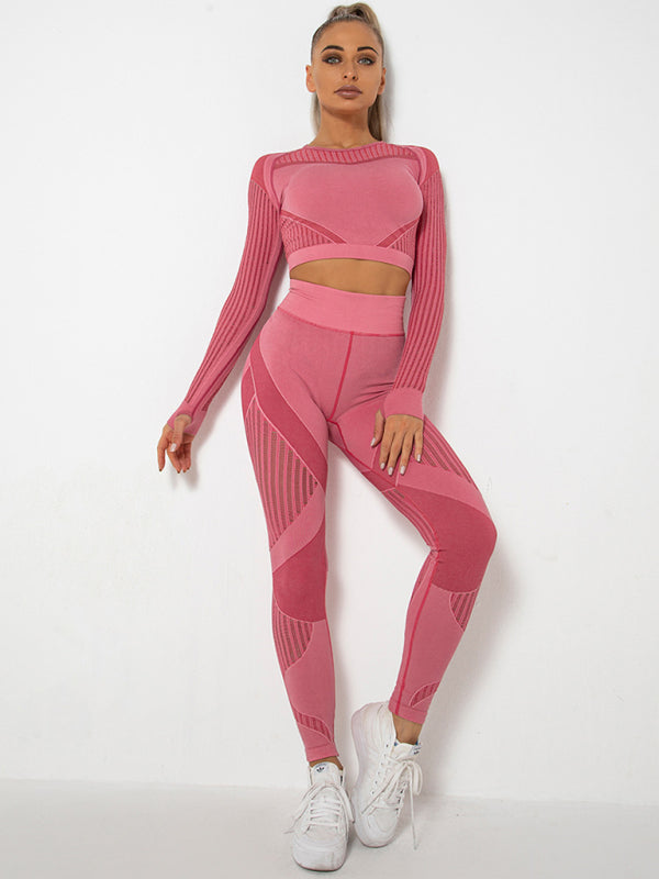 Lea | Naadloos 2-delig Sportset met Structuur-Design