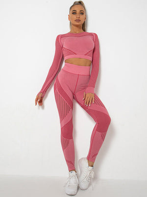 Lea | Naadloos 2-delig Sportset met Structuur-Design