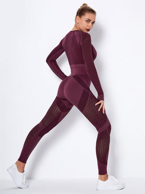 Lea | Naadloos 2-delig Sportset met Structuur-Design