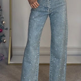 Sabine™ Glitterende damesjeans
