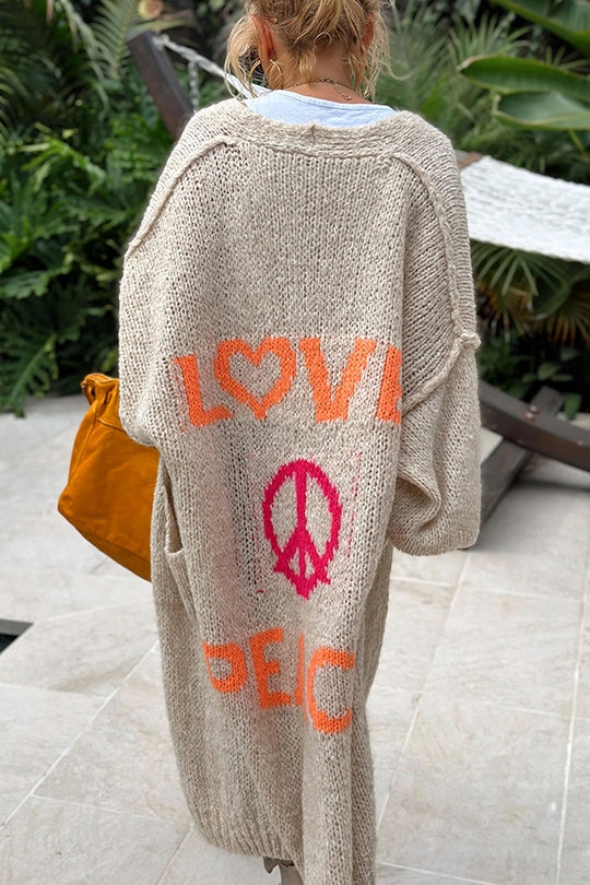 Lang Gebreid Vest | Love & Peace Design | Comfortabel & Stijlvol