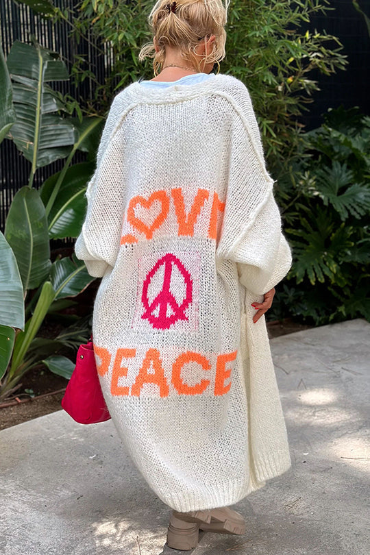 Lang Gebreid Vest | Love & Peace Design | Comfortabel & Stijlvol