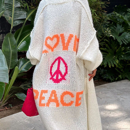 Lang Gebreid Vest | Love & Peace Design | Comfortabel & Stijlvol