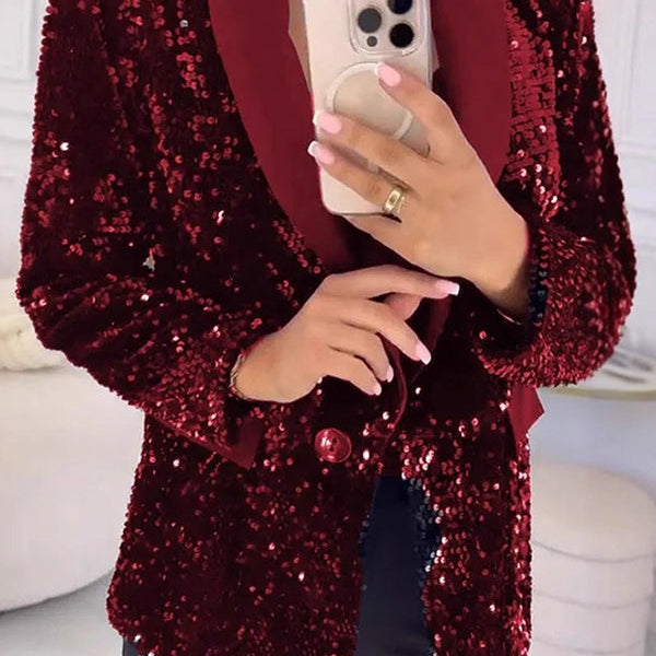 Belle™ Glinsterende Kerst Blazer Jasje