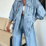 Maaike™ Glinsterende Tweedelige Set