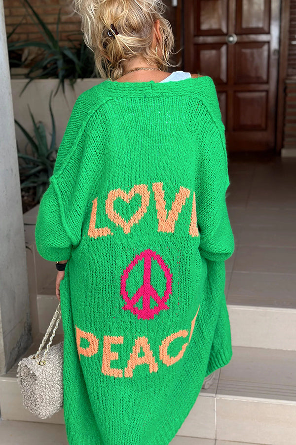 Lang Gebreid Vest | Love & Peace Design | Comfortabel & Stijlvol