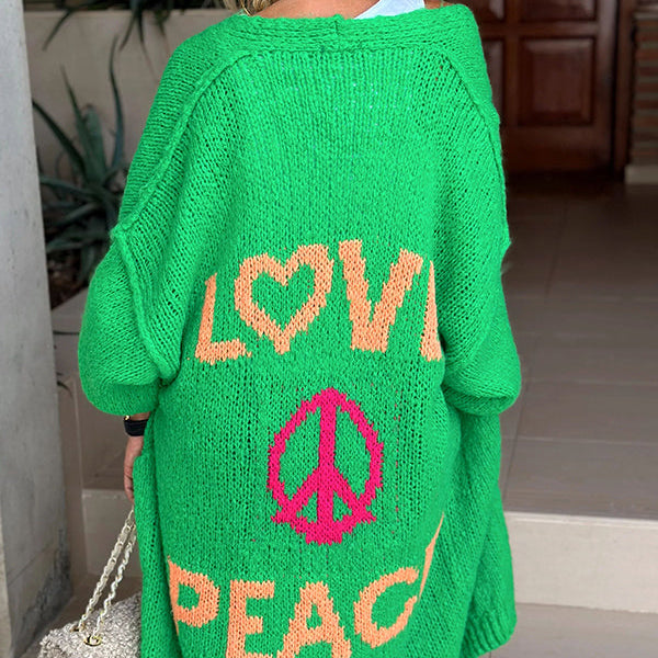 Lang Gebreid Vest | Love & Peace Design | Comfortabel & Stijlvol