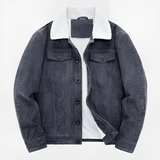 Corduroy Herenjas met Imitatiebont Kraag