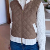Dames™  Knitted Patchwork Jas