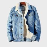 Warme Fleece Denim Jas