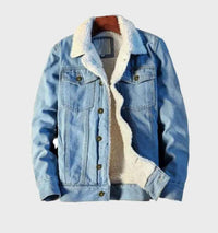 Warme Fleece Denim Jas