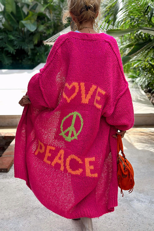 Lang Gebreid Vest | Love & Peace Design | Comfortabel & Stijlvol