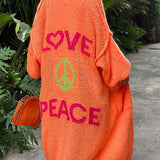 Lang Gebreid Vest | Love & Peace Design | Comfortabel & Stijlvol