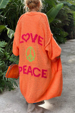 Lang Gebreid Vest | Love & Peace Design | Comfortabel & Stijlvol