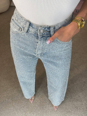 Glitterende™ damesjeans