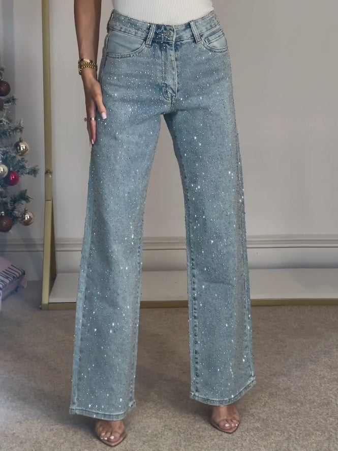 Glitterende™ damesjeans