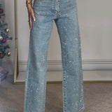 Sabine™ Glitterende damesjeans
