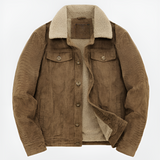 Corduroy Herenjas met Imitatiebont Kraag