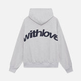 Oversized Hoodie met "With Love"-print
