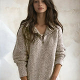 Adrianna™ Chique Half-Zip Trui Vrouw