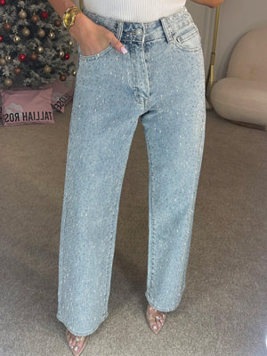 Glitterende™ damesjeans