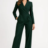 ZAAN Original | Luxe Blazer Jumpsuit met V-hals en Wide-leg Pasvorm