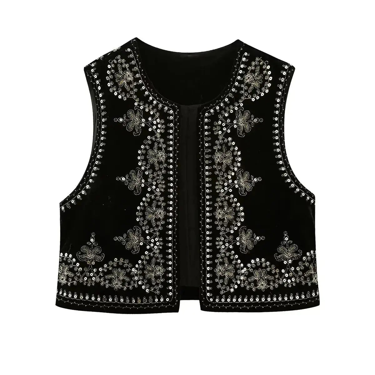 Celina | Geborduurde Fluwelen Vest