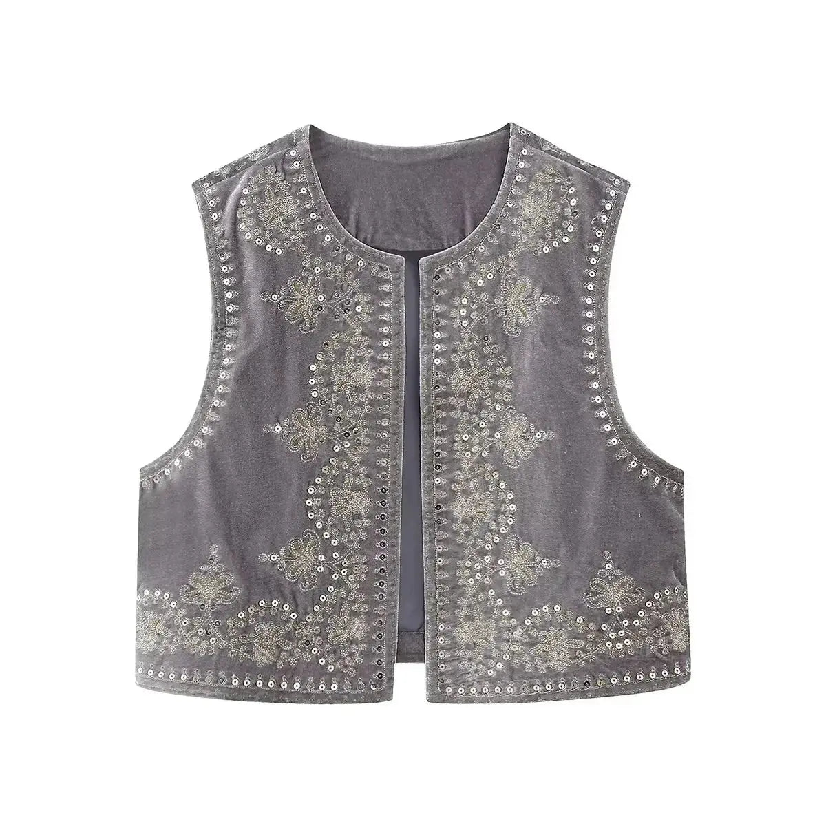 Celina | Geborduurde Fluwelen Vest