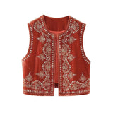 Celina | Geborduurde Fluwelen Vest