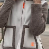 Faye™ Fleecevest met Gebreide Mouwen