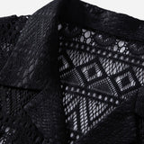 David | Transparant Haakshirt met Ethno-patroon