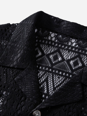 David | Transparant Haakshirt met Ethno-patroon