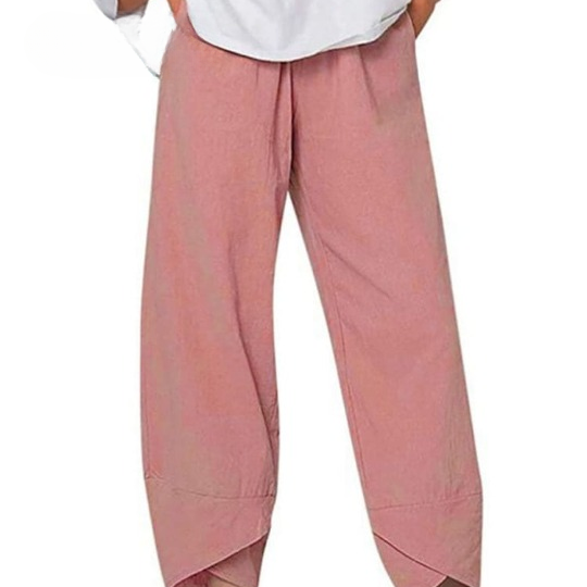 Allure zomerbroek dames | Luchtige linnen look broek | Comfortabele losse pasvorm