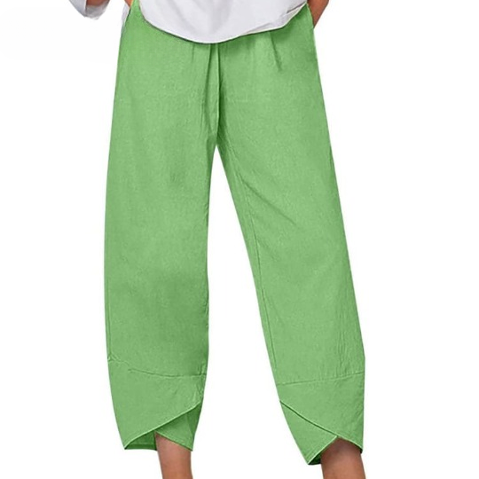 Allure zomerbroek dames | Luchtige linnen look broek | Comfortabele losse pasvorm