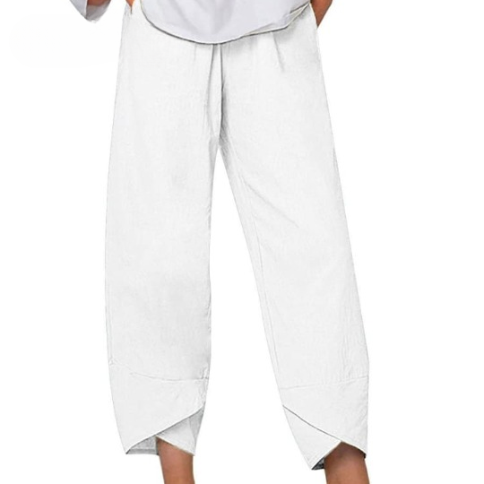 Allure zomerbroek dames | Luchtige linnen look broek | Comfortabele losse pasvorm