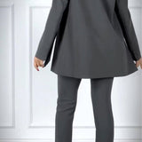Floor™ Elegante Grijze Blazer en Broek Set