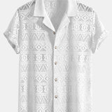 David | Transparant Haakshirt met Ethno-patroon