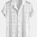 David | Transparant Haakshirt met Ethno-patroon