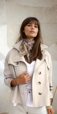 Frederique™ Elegante Korte Trenchcoat voor Dames