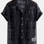 David | Transparant Haakshirt met Ethno-patroon