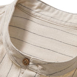 Casual Linnen Set met Henley Overhemd en Broek