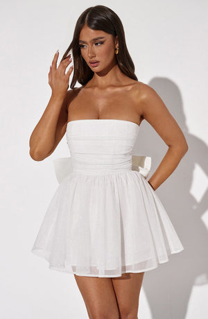 Kate | Mini Jurk Witte Glitter