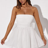 Kate | Mini Jurk Witte Glitter