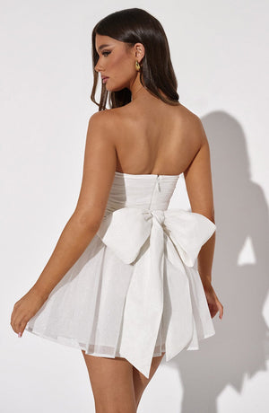 Kate | Mini Jurk Witte Glitter